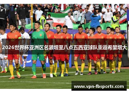 2026世界杯亚洲区名额增至八点五西亚球队重返希望增大 2026世界杯亚洲区名额增至八点五西亚球队重返希望增大